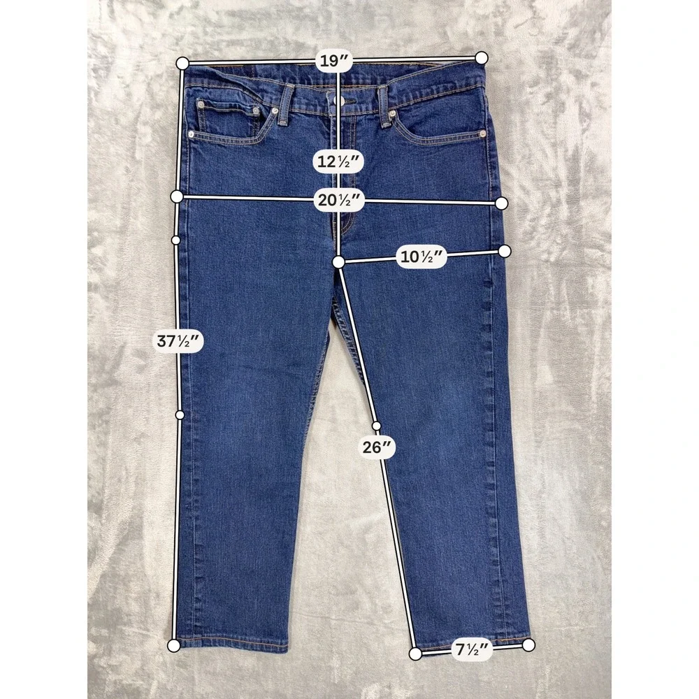 Levi's 511 Slim‎ Fit Jeans Men's Size 38x30 Blue Dark Wash Stretch Denim Pants
